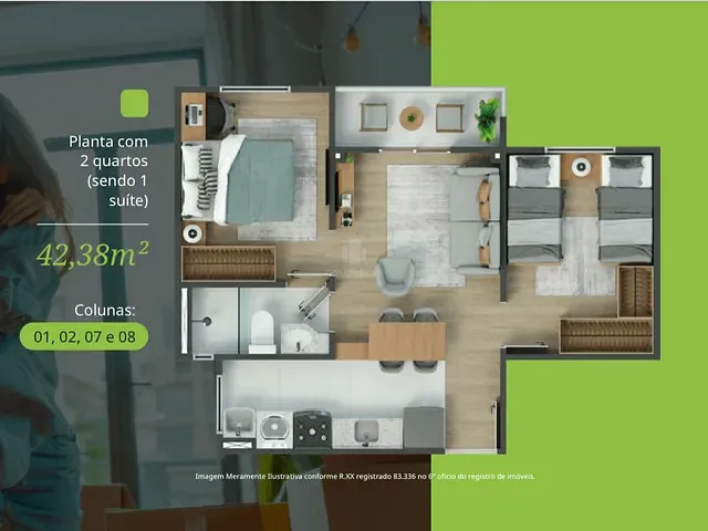 Apartamento 2 quartos e 2 banheiros, à venda, no bairro Mondubim em Fortaleza