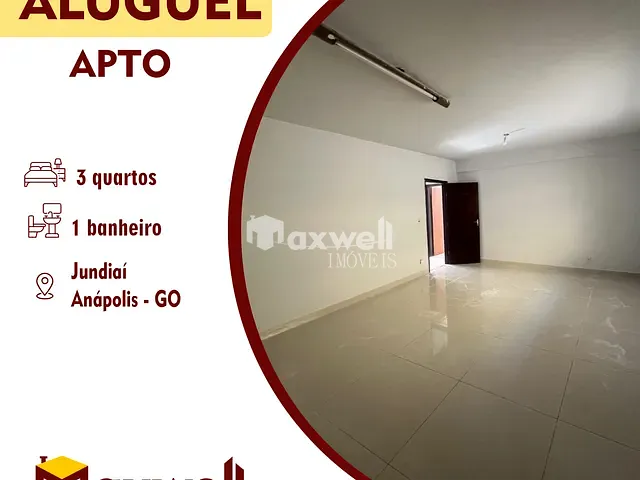 Apartamento 3 quartos e 1 banheiro, para alugar, no bairro Jundiaí em Anápolis