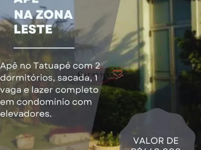 Apartamento 2 quartos e 1 banheiro, à venda, no bairro Tatuapé em São Paulo