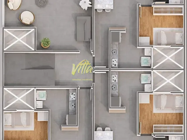 Apartamento com 59m² 2 quartos e 1 banheiro, à venda, no bairro Campina da Barra em Araucária