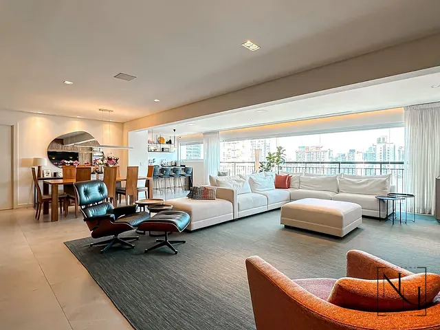Apartamento com 213m² 3 quartos e 5 banheiros, à venda, no bairro Brooklin em São Paulo