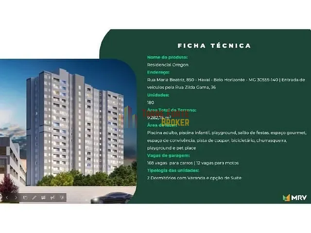 Apartamento com 43m² 2 quartos e 1 banheiro, à venda, no bairro Havaí em Belo Horizonte