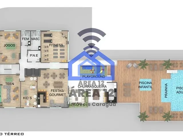 Apartamento com 125m² 3 quartos e 2 banheiros, à venda, no bairro Massaguaçu em Caraguatatuba