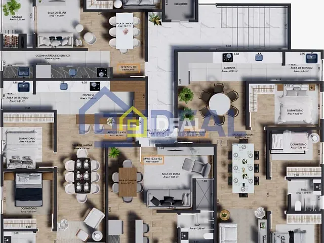 Apartamento 2 quartos e 1 banheiro, à venda, no bairro Imperial em Concórdia