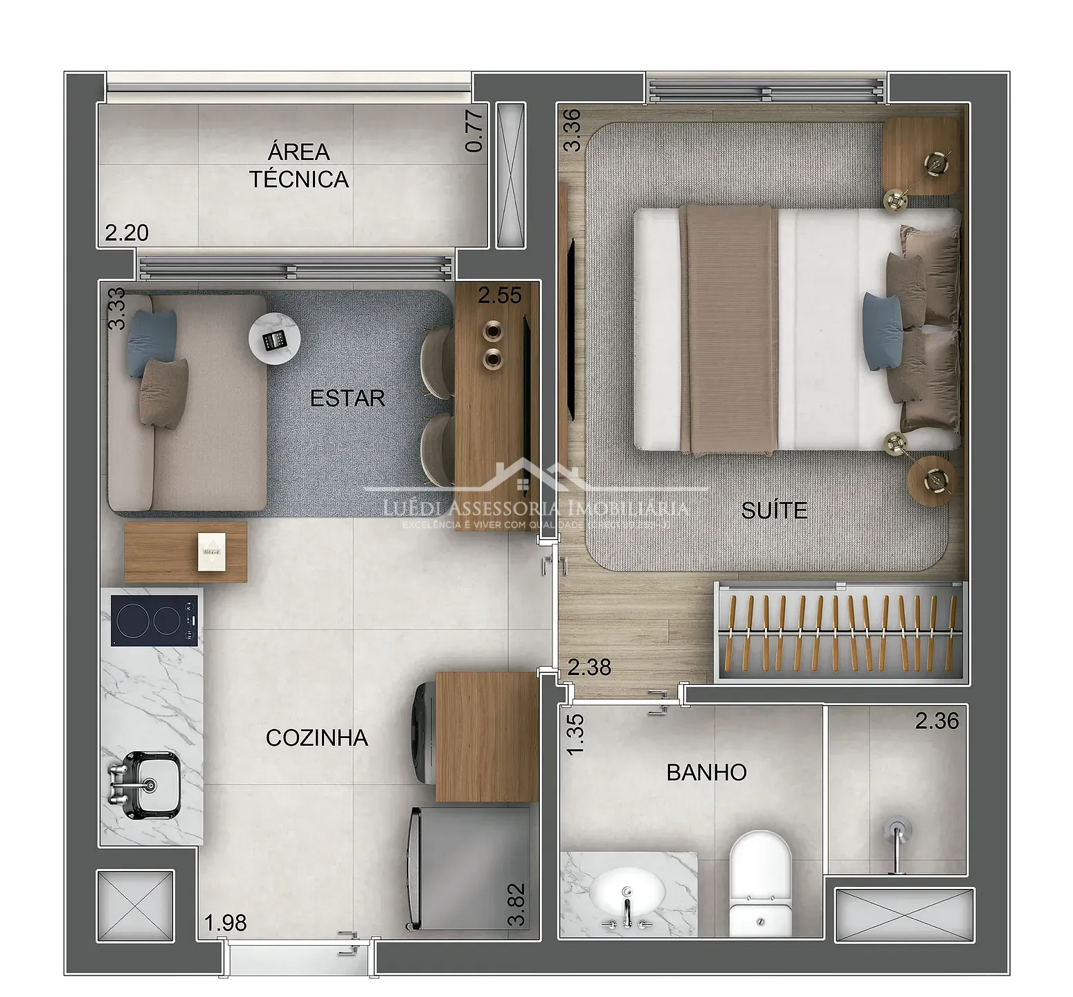Apartamento, 1 quarto, 27 m² - Foto 43