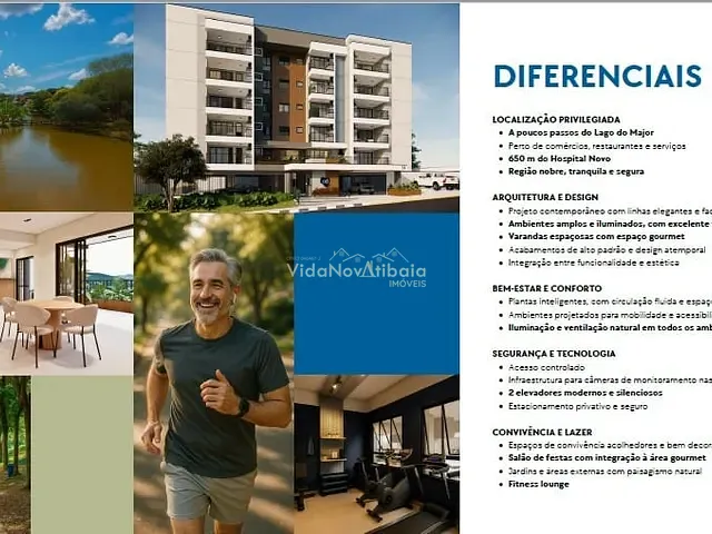 Apartamento 3 quartos e 3 banheiros, à venda, no bairro Vila Gardênia em Atibaia
