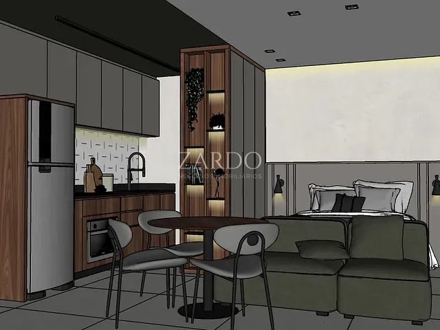 Apartamento 1 quarto e 1 banheiro, à venda, no bairro Praia Grande em Governador Celso Ramos