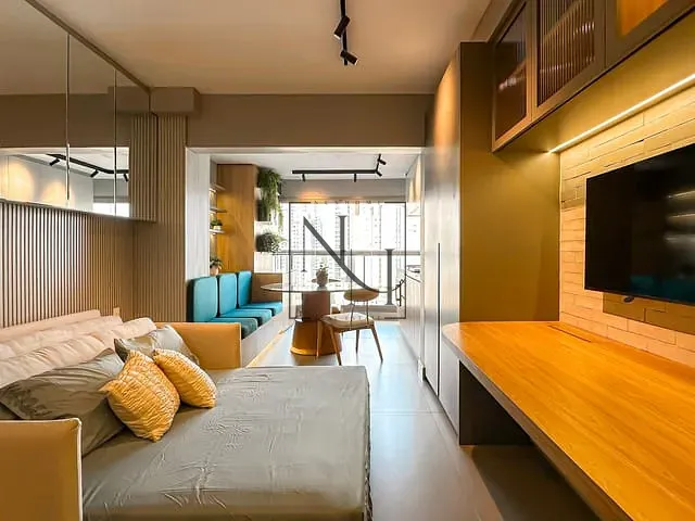 Apartamento com 31m² 1 quarto e 1 banheiro, à venda ou para alugar, no bairro Brooklin em São Paulo