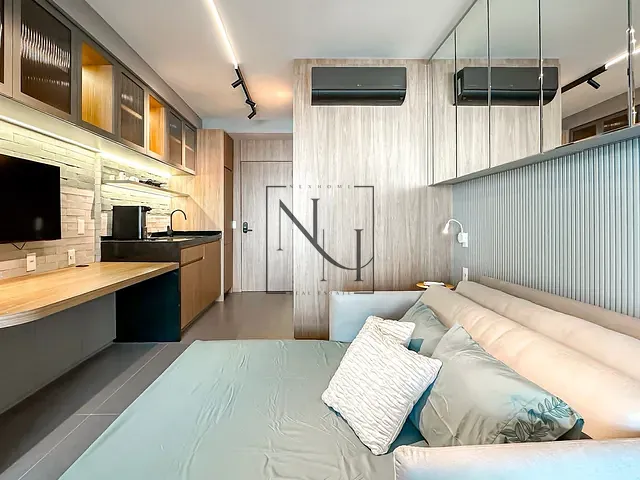 Apartamento com 31m² 1 quarto e 1 banheiro, à venda ou para alugar, no bairro Brooklin em São Paulo