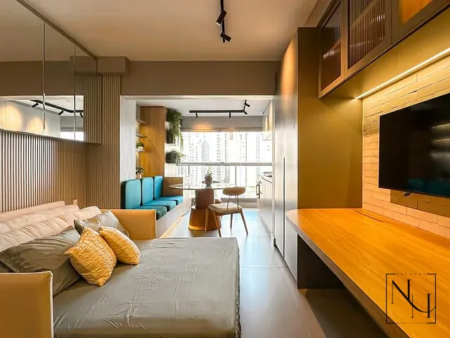 Apartamento com 31m² 1 quarto e 1 banheiro, à venda ou para alugar, no bairro Brooklin em São Paulo