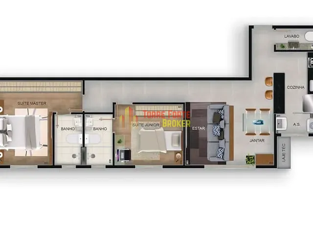 Apartamento com 64m² 2 quartos e 2 banheiros, à venda, no bairro Buritis em Belo Horizonte