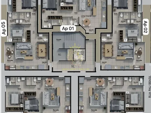 Apartamento 2 quartos e 3 banheiros, à venda, no bairro Tabuleiro em Camboriú