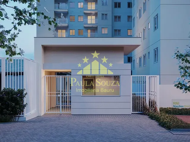 Apartamento com 55m² 2 quartos e 1 banheiro, à venda, no bairro Parque Residencial das Camélias em Bauru