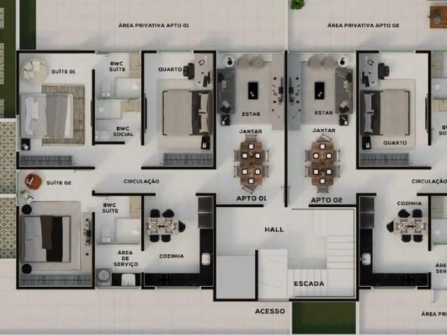 Apartamento 3 quartos e 1 banheiro, à venda, no bairro Loteamento Bela Vista em Cabedelo