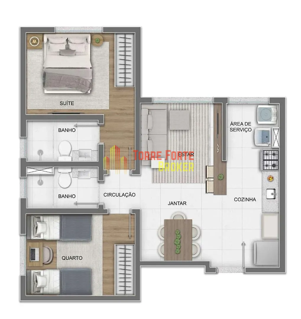 Apartamento, 2 quartos, 51 m² - Foto 28