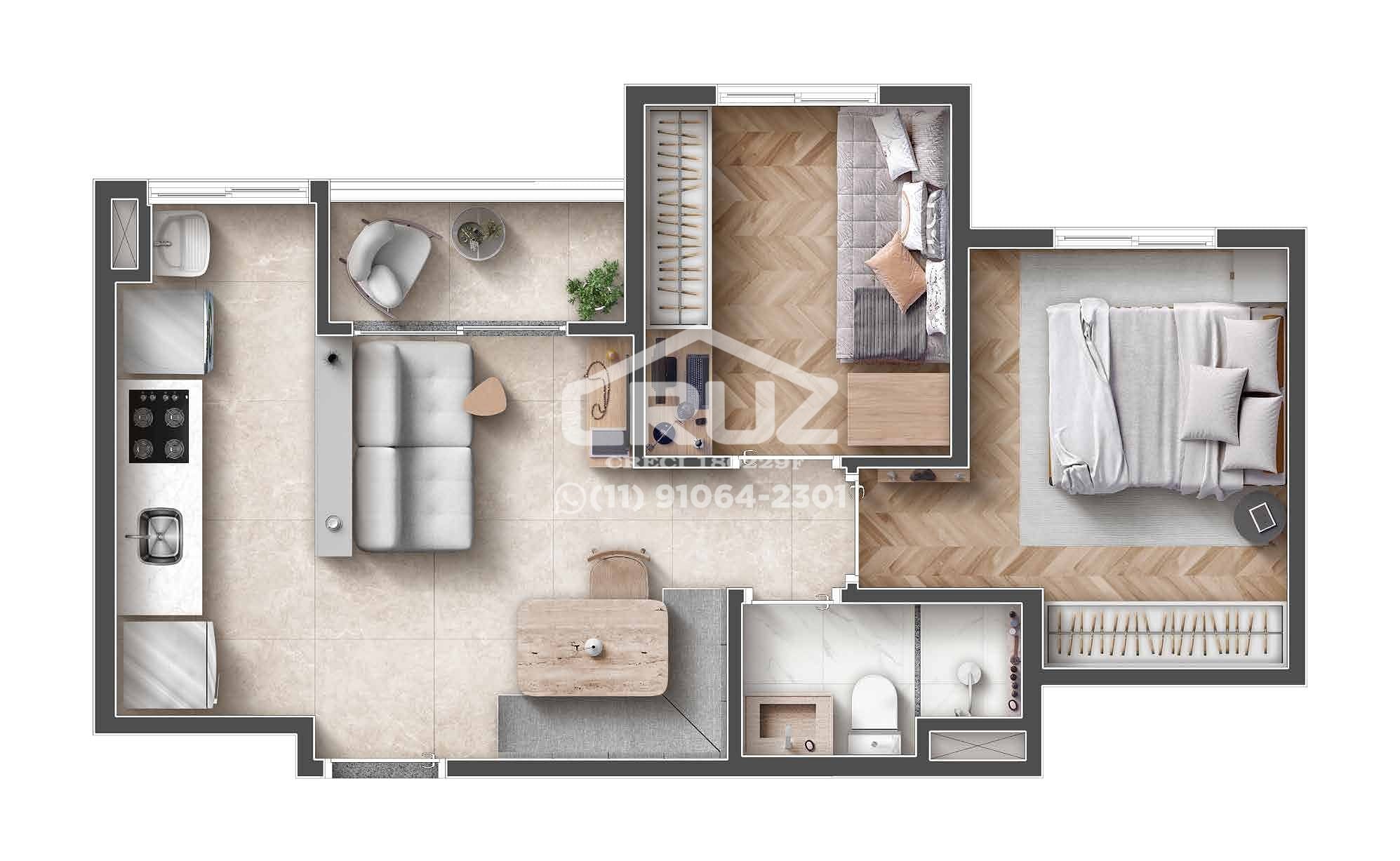 Apartamento, 3 quartos, 48 m² - Foto 3