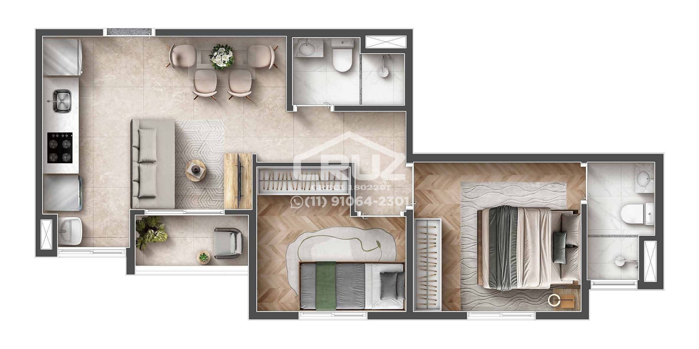 Apartamento, 3 quartos, 48 m² - Foto 6