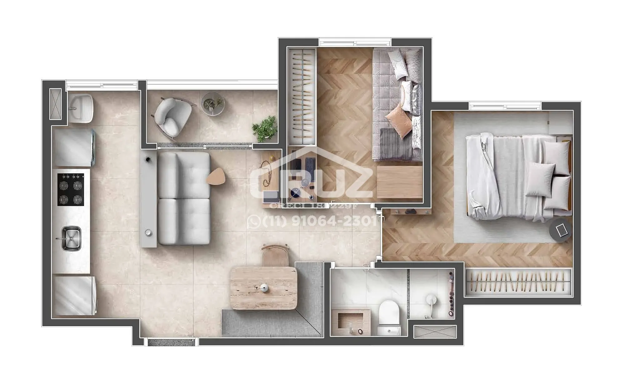 Apartamento, 3 quartos, 48 m² - Foto 3