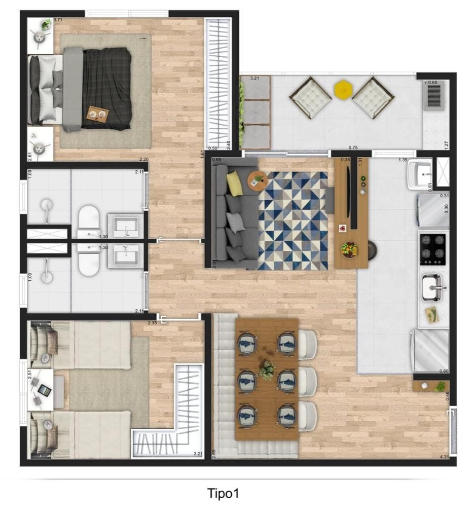 Apartamento, 2 quartos, 60 m² - Foto 8