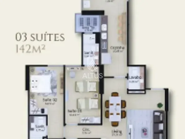 Apartamento 3 quartos e 3 banheiros, à venda, no bairro Horto Florestal em Salvador