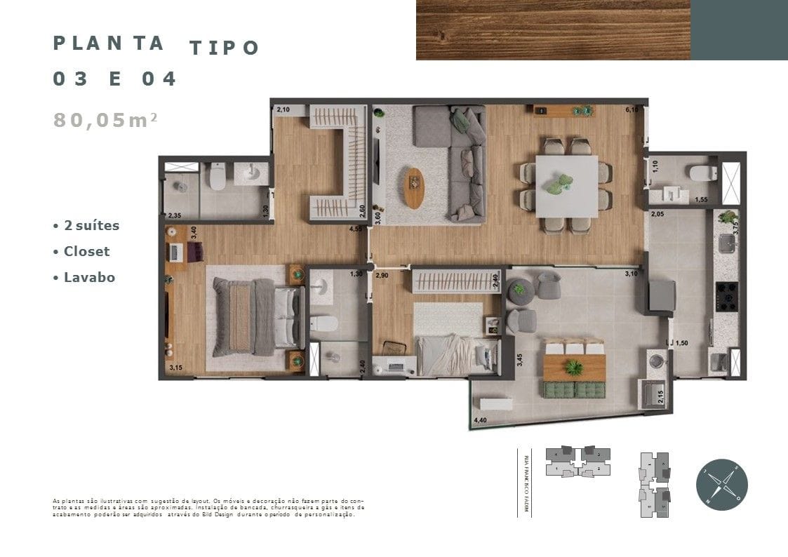 Apartamento, 3 quartos, 80 m² - Foto 28