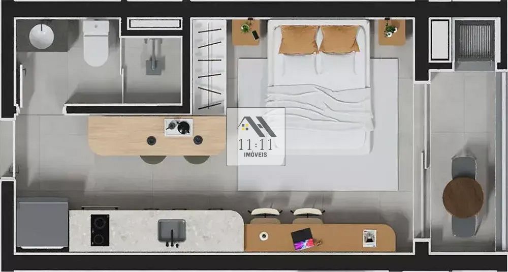 Apartamento, 1 quarto, 27 m² - Foto 2