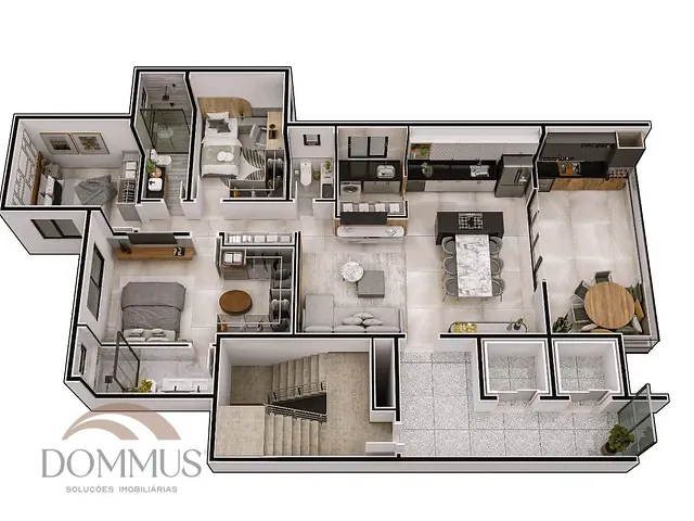 Apartamento com 128m² 3 quartos e 3 banheiros, à venda, no bairro Horto em Ipatinga