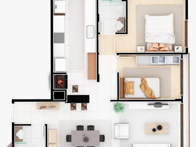 Foto do Apartamento - Apartamento com 97.76m², 2 dormitórios (1 suíte), sala de estar, cozinha, área de serviço, 1 vaga, á venda no Bairro Centro na cidade de Arroio do Meio/RS. | Executivo Imóveis