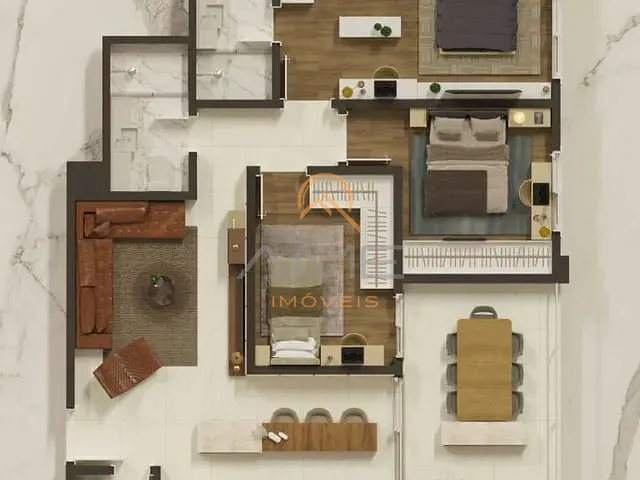 Apartamento com 2m² 3 quartos e 2 banheiros, à venda, no bairro Centro em Pelotas