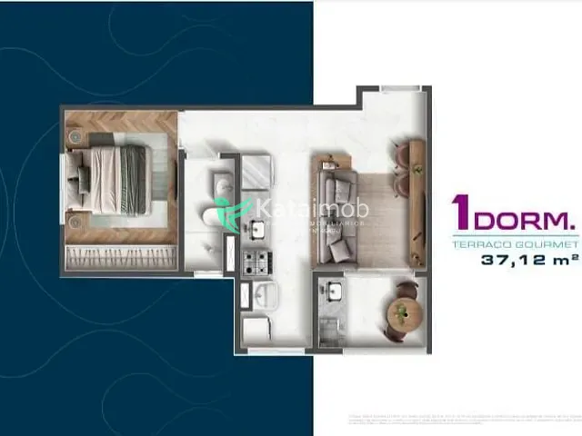 Apartamento 1 quarto e 2 banheiros, à venda, no bairro Vila da Saúde em São Paulo