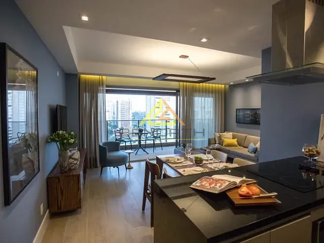 Apartamento com 81m² 2 quartos e 3 banheiros, para alugar, no bairro Brooklin Paulista em São Paulo