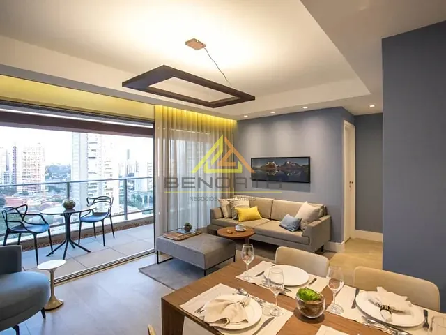 Apartamento com 81m² 2 quartos e 3 banheiros, para alugar, no bairro Brooklin Paulista em São Paulo