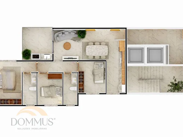 Apartamento com 89m² 3 quartos e 2 banheiros, à venda, no bairro Bela Vista em Ipatinga