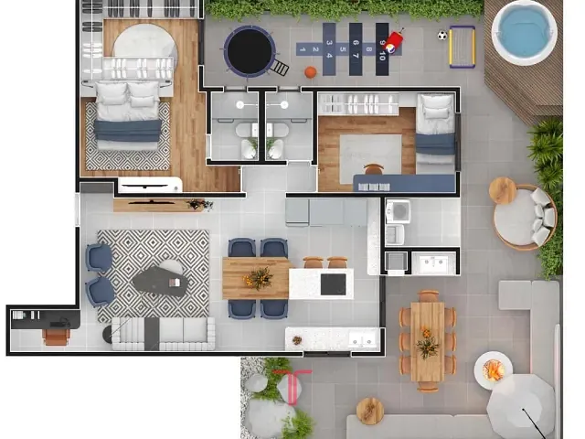 Apartamento com 145m², à venda, no bairro Santa Quitéria em Curitiba