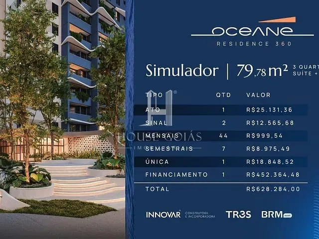 Apartamento com 80m² 3 quartos e 3 banheiros, à venda, no bairro Jardim Atlântico em Goiânia