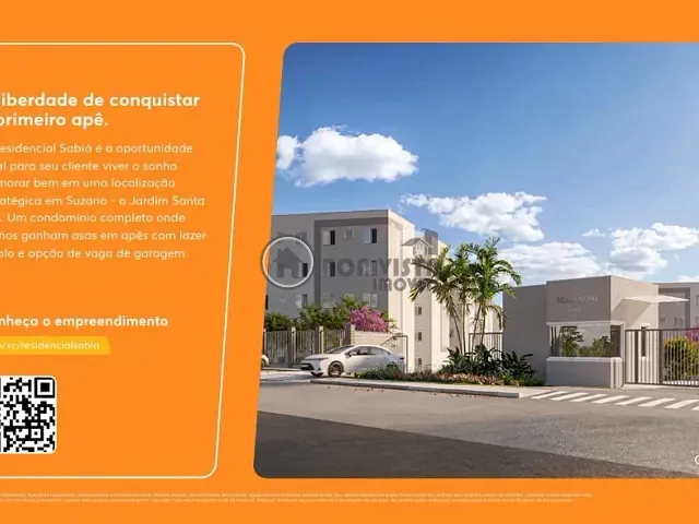 Apartamento 2 quartos e 1 banheiro, à venda, no bairro Jardim Santa Inês em Suzano