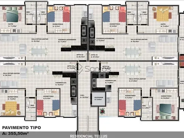 Apartamento 2 quartos e 2 banheiros, à venda, no bairro São Geraldo em Ijuí