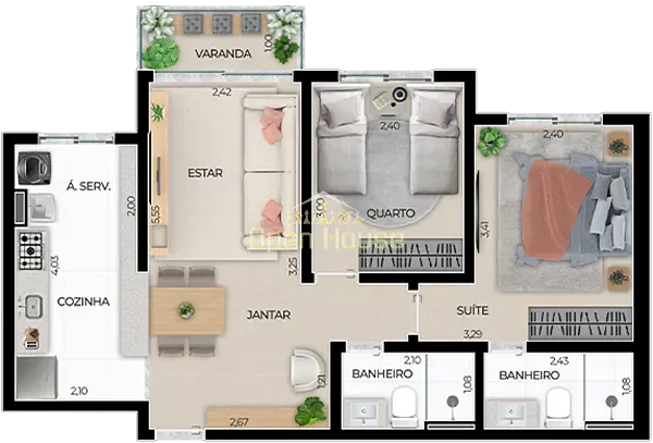 Apartamento, 2 quartos, 55 m² - Foto 12