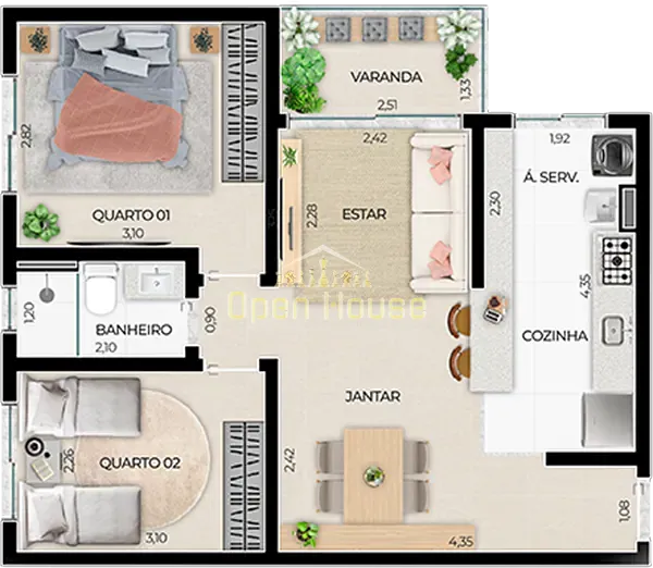 Apartamento, 2 quartos, 55 m² - Foto 13