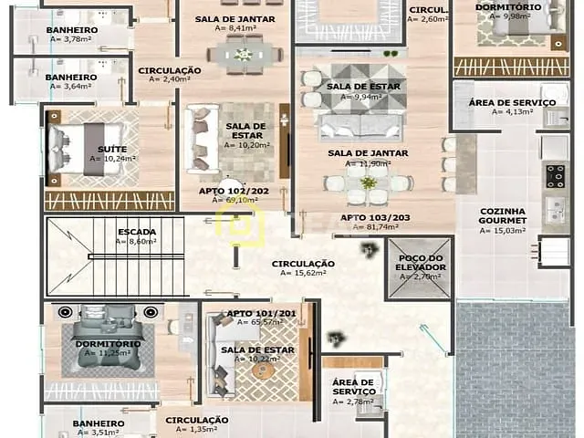 Apartamento 2 quartos e 2 banheiros, à venda, no bairro Parque de Exposições em Concórdia