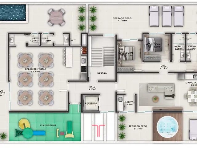 Apartamento com 232m² 3 quartos e 2 banheiros, à venda, no bairro Gaivotas em Matinhos