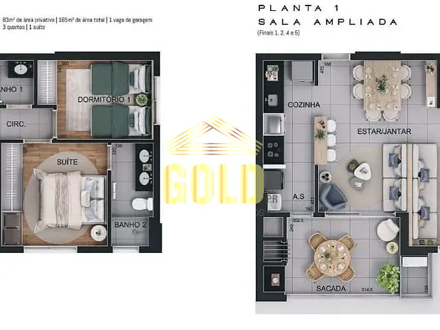 Apartamento com 165m² 3 quartos e 2 banheiros, à venda, no bairro Centro em Londrina