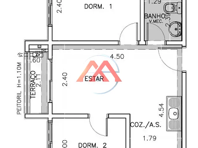 Apartamento 2 quartos e 1 banheiro, à venda, no bairro Vila Tolstoi em São Paulo