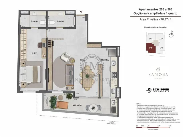 Apartamento 2 quartos e 2 banheiros, à venda, no bairro Botafogo em Rio de Janeiro