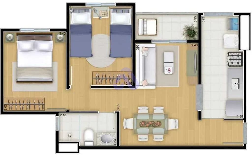 Apartamento, 2 quartos, 48 m² - Foto 7