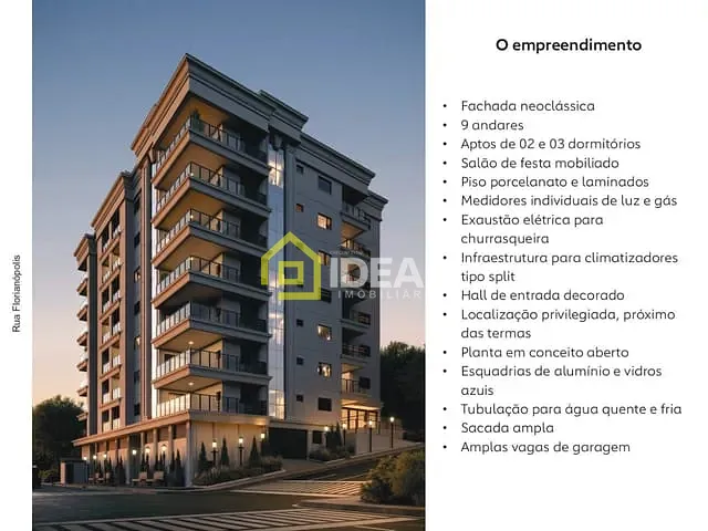 Apartamento 2 quartos e 2 banheiros, à venda, no bairro Balneário em Piratuba