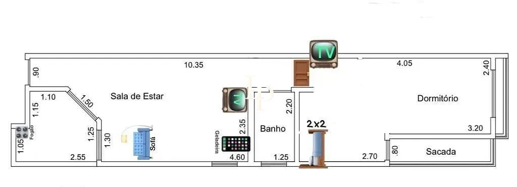 Apartamento, 1 quarto, 54 m² - Foto 13