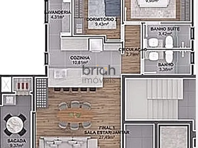 Apartamento 2 quartos e 2 banheiros, à venda, no bairro Pinheiro em São Leopoldo