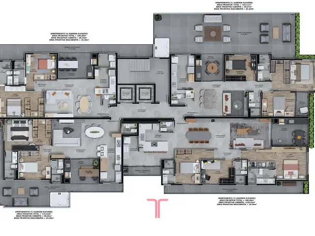 Apartamento 3 quartos e 3 banheiros, à venda, no bairro Água Verde em Curitiba