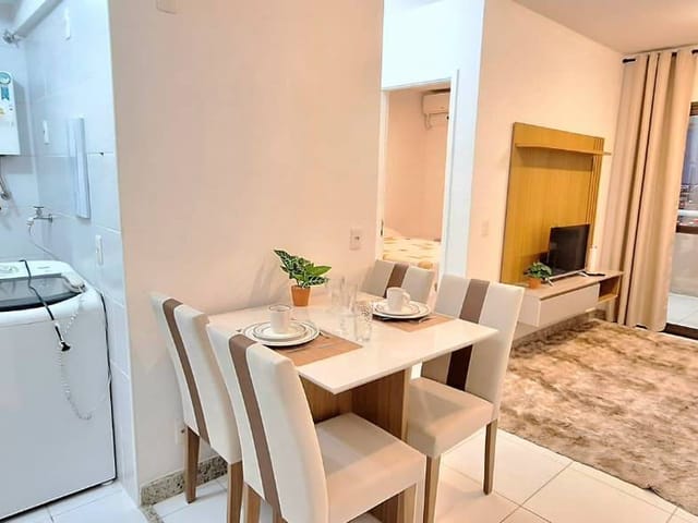 Foto do Apartamento - 🔑 ALUGO AP PRONTO PARA MORAR EM ALPHAVILLE: MOBILIADO, 24H SEGURANÇA, E METRÔ PRÓXIMO 🌿🏙️ E SHOPPING PARALELA AO LADO! SALVADOR/BA | Santa Rosas Imóveis